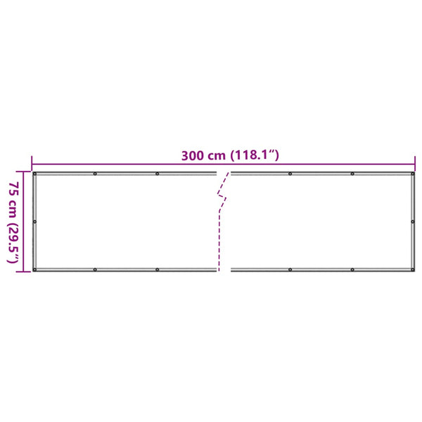vidaXL Balcony Privacy Screen Beige 75x300 cm Oxford Fabric