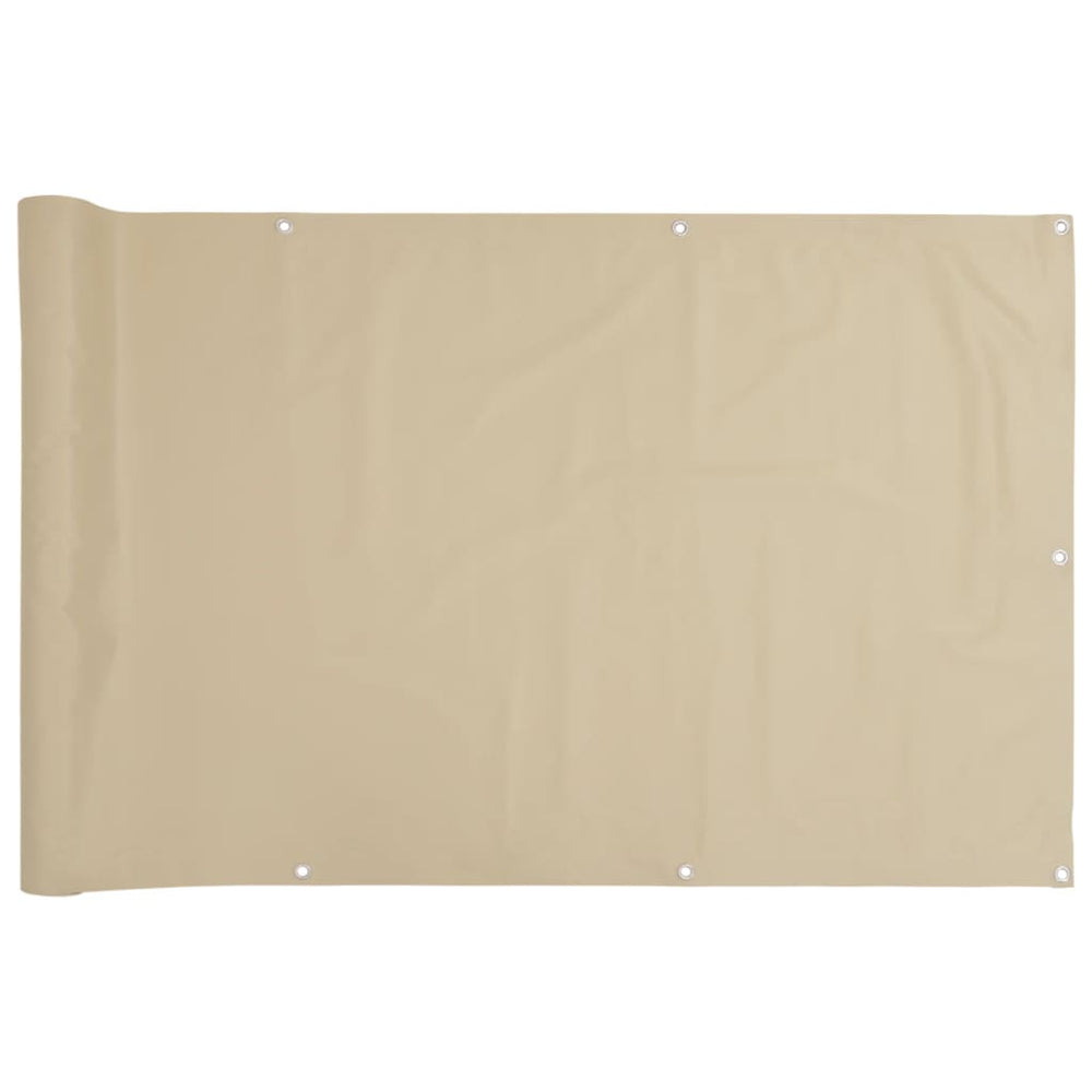 vidaXL Balcony Privacy Screen Beige 90x300 cm Oxford Fabric