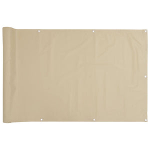 vidaXL Balcony Privacy Screen Beige 90x300 cm Oxford Fabric