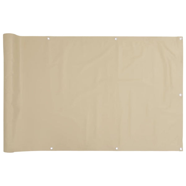 vidaXL Balcony Privacy Screen Beige 90x300 cm Oxford Fabric