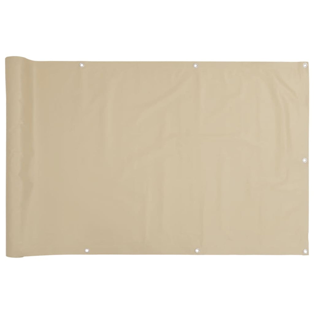 vidaXL Balcony Privacy Screen Beige 120x400 cm Oxford Fabric
