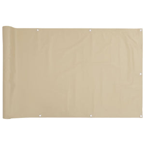 vidaXL Balcony Privacy Screen Beige 120x400 cm Oxford Fabric