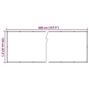 vidaXL Balcony Privacy Screen Beige 120x400 cm Oxford Fabric