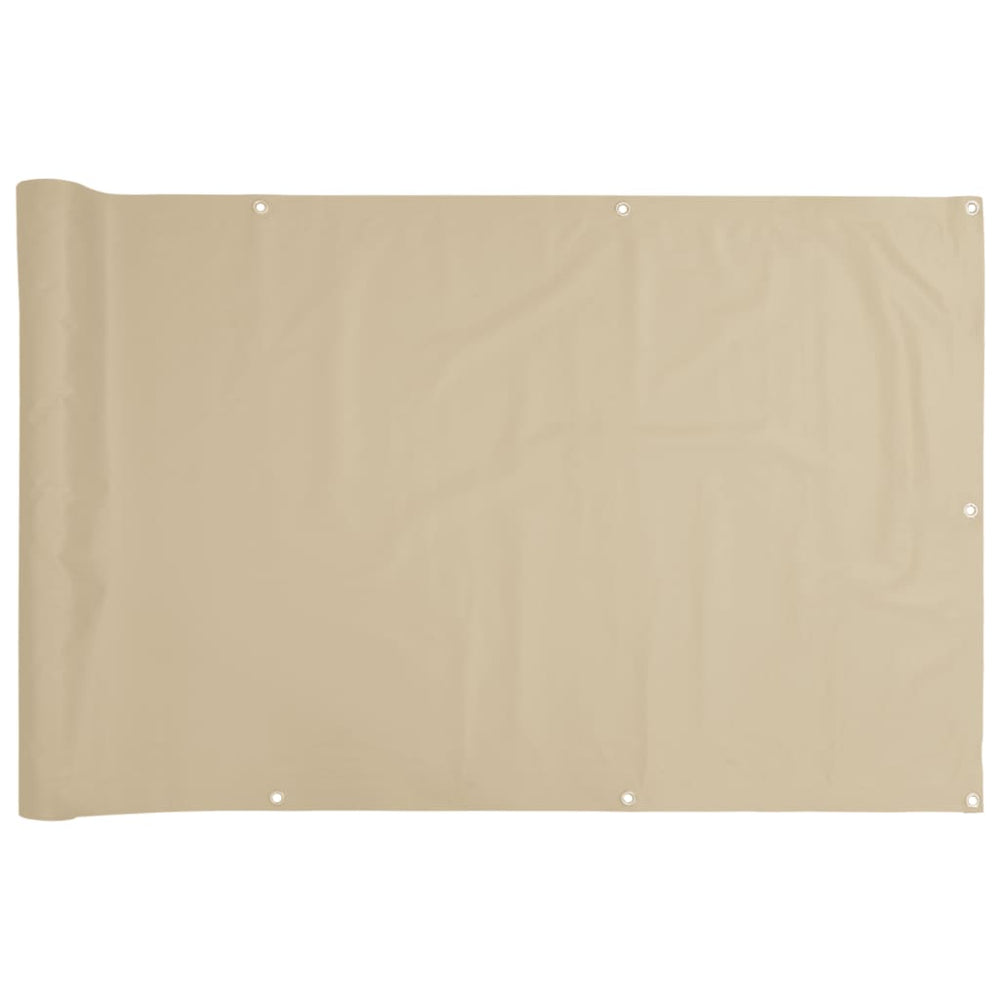vidaXL Balcony Privacy Screen Beige 120x500 cm Oxford Fabric