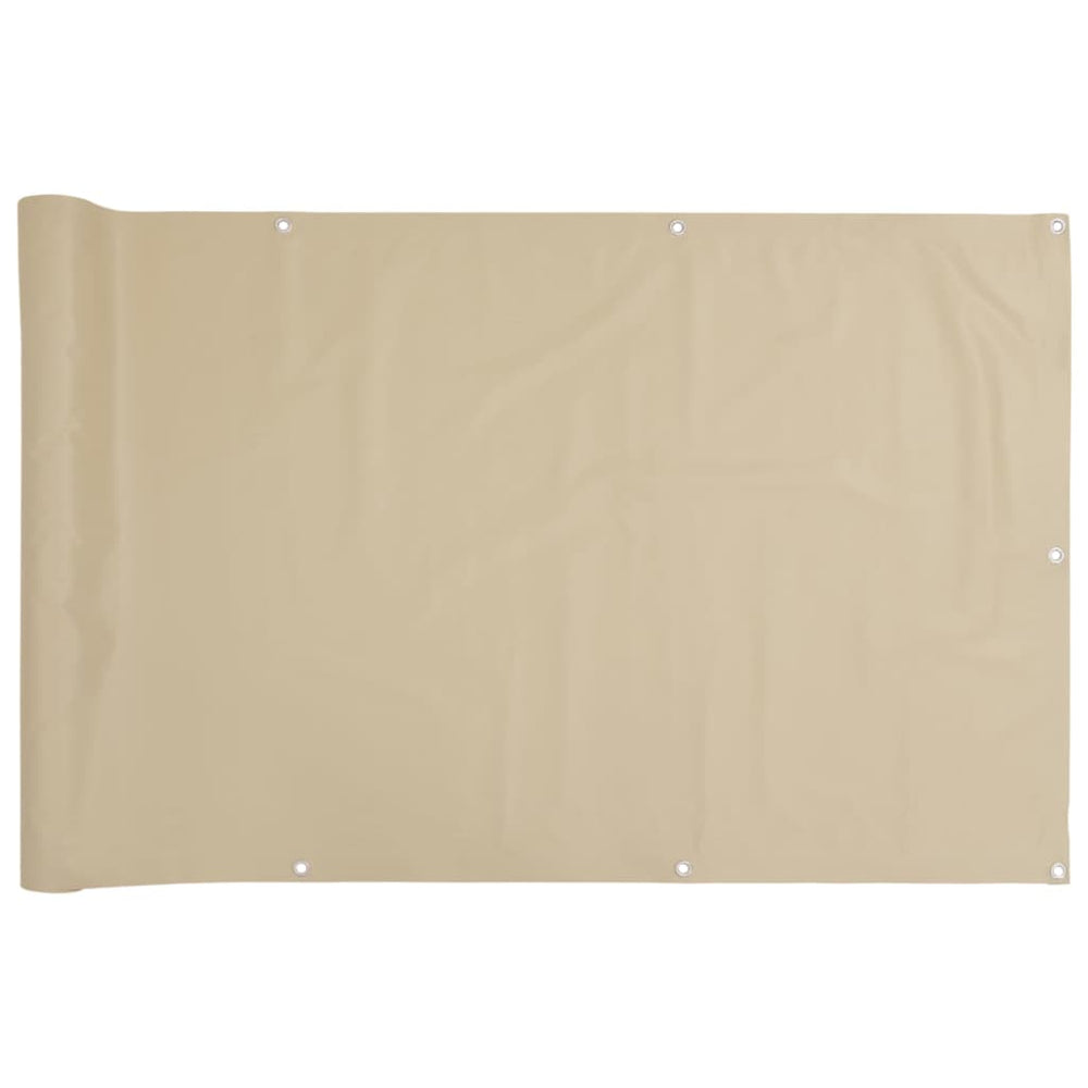 vidaXL Balcony Privacy Screen Beige 120x600 cm Oxford Fabric