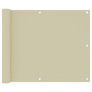 vidaXL Balcony Privacy Screen Cream 75x500 cm Oxford Fabric