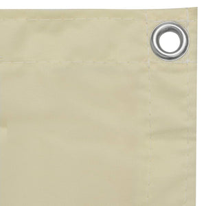 vidaXL Balcony Privacy Screen Cream 75x500 cm Oxford Fabric