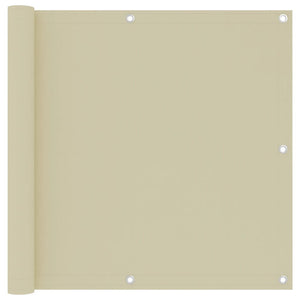 vidaXL Balcony Privacy Screen Cream 90x300 cm Oxford Fabric