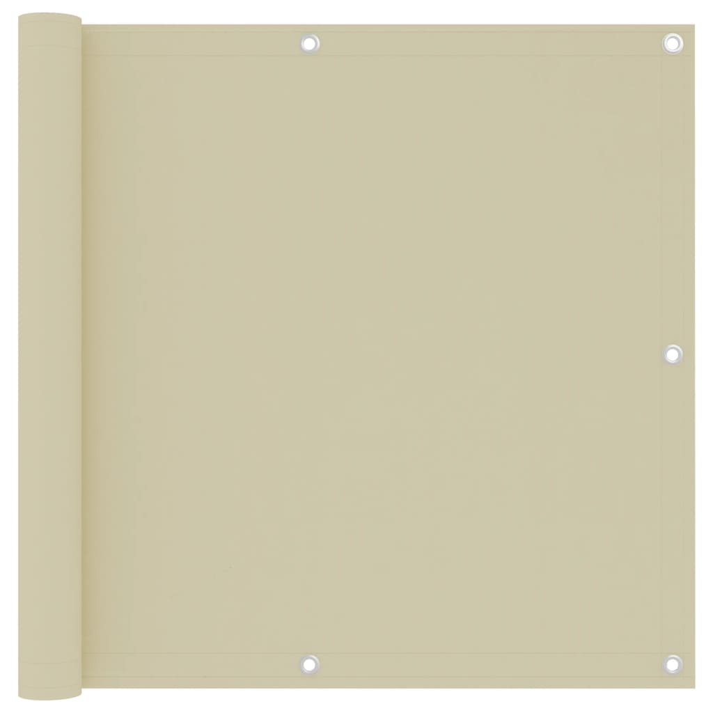 vidaXL Balcony Privacy Screen Cream 90x300 cm Oxford Fabric