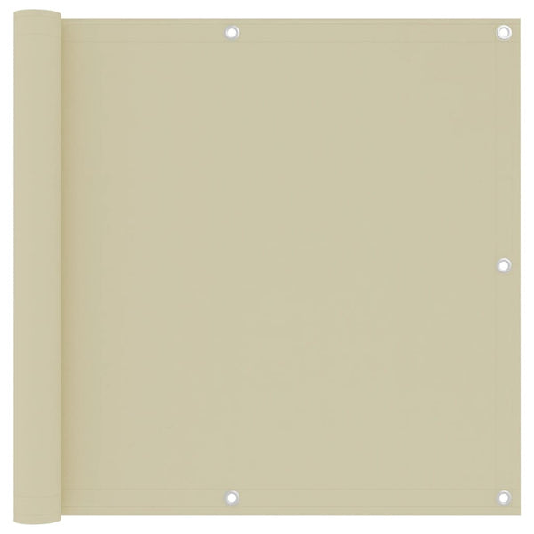vidaXL Balcony Privacy Screen Cream 90x300 cm Oxford Fabric