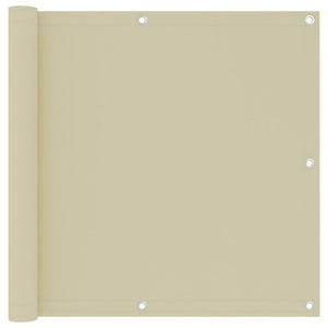vidaXL Balcony Privacy Screen Cream 90x500 cm Oxford Fabric
