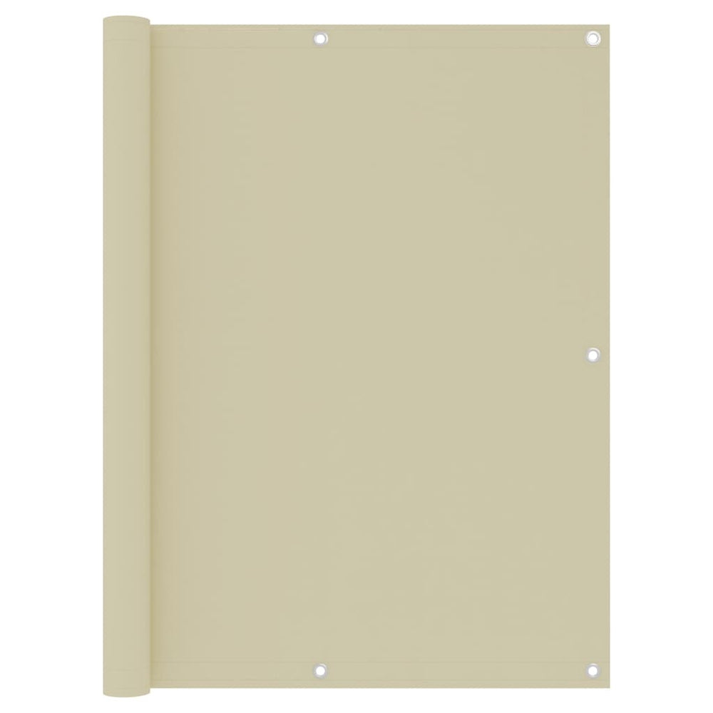 vidaXL Balcony Privacy Screen Cream 120x400 cm Oxford Fabric