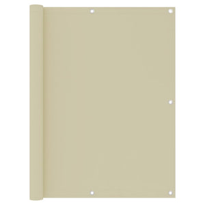 vidaXL Balcony Privacy Screen Cream 120x500 cm Oxford Fabric