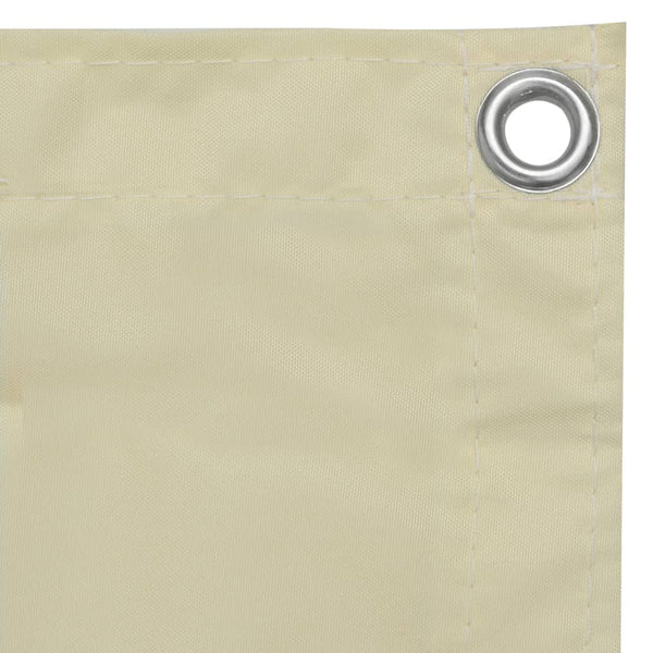 vidaXL Balcony Privacy Screen Cream 120x600 cm Oxford Fabric