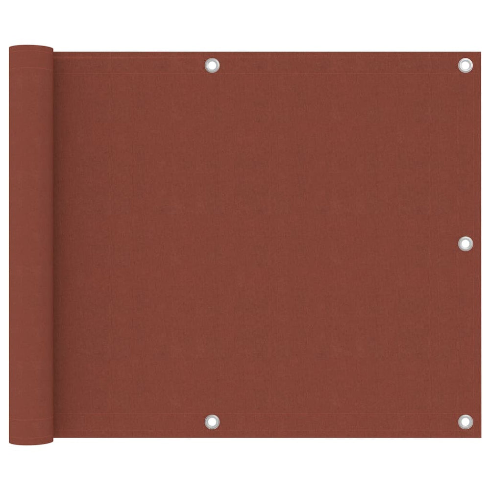 vidaXL Balcony Privacy Screen Terracotta Red 75x300 cm Oxford Fabric