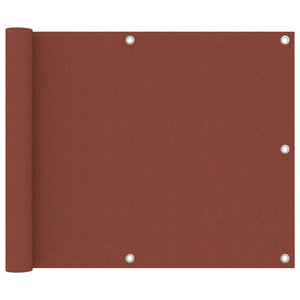 vidaXL Balcony Privacy Screen Terracotta Red 75x300 cm Oxford Fabric