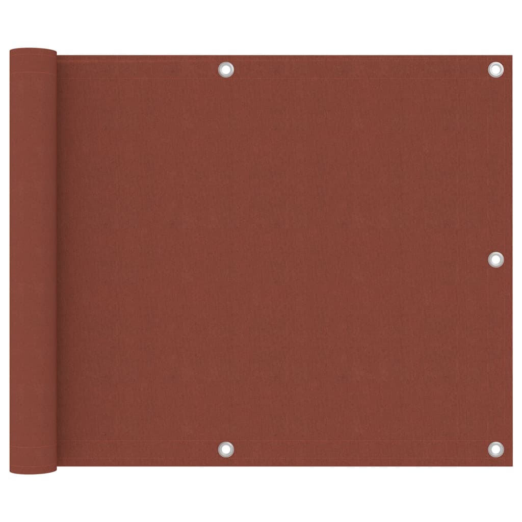 vidaXL Balcony Privacy Screen Terracotta Red 75x300 cm Oxford Fabric