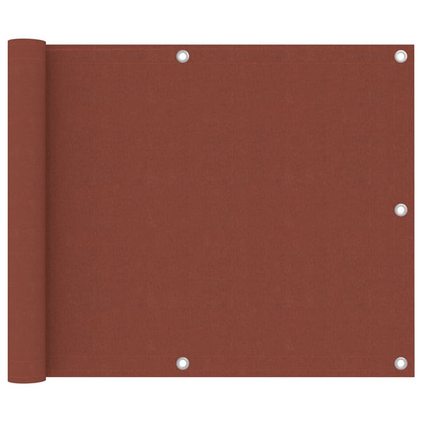 vidaXL Balcony Privacy Screen Terracotta Red 75x300 cm Oxford Fabric