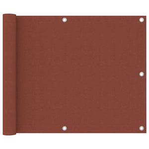 vidaXL Balcony Privacy Screen Terracotta Red 75x500 cm Oxford Fabric