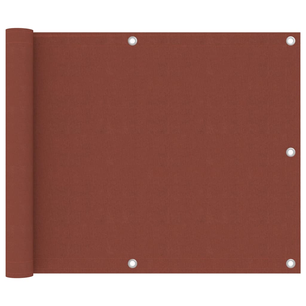 vidaXL Balcony Privacy Screen Terracotta Red 75x500 cm Oxford Fabric