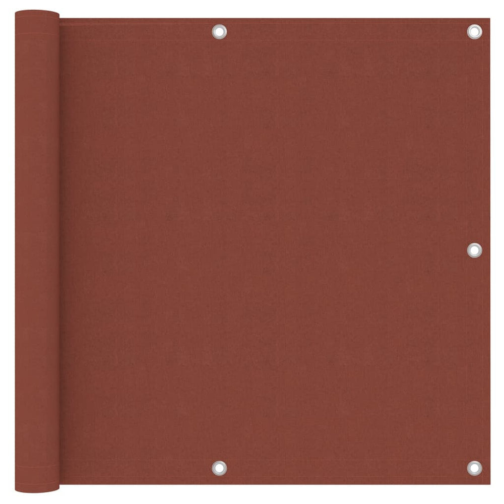 vidaXL Balcony Privacy Screen Terracotta Red 90x500 cm Oxford Fabric