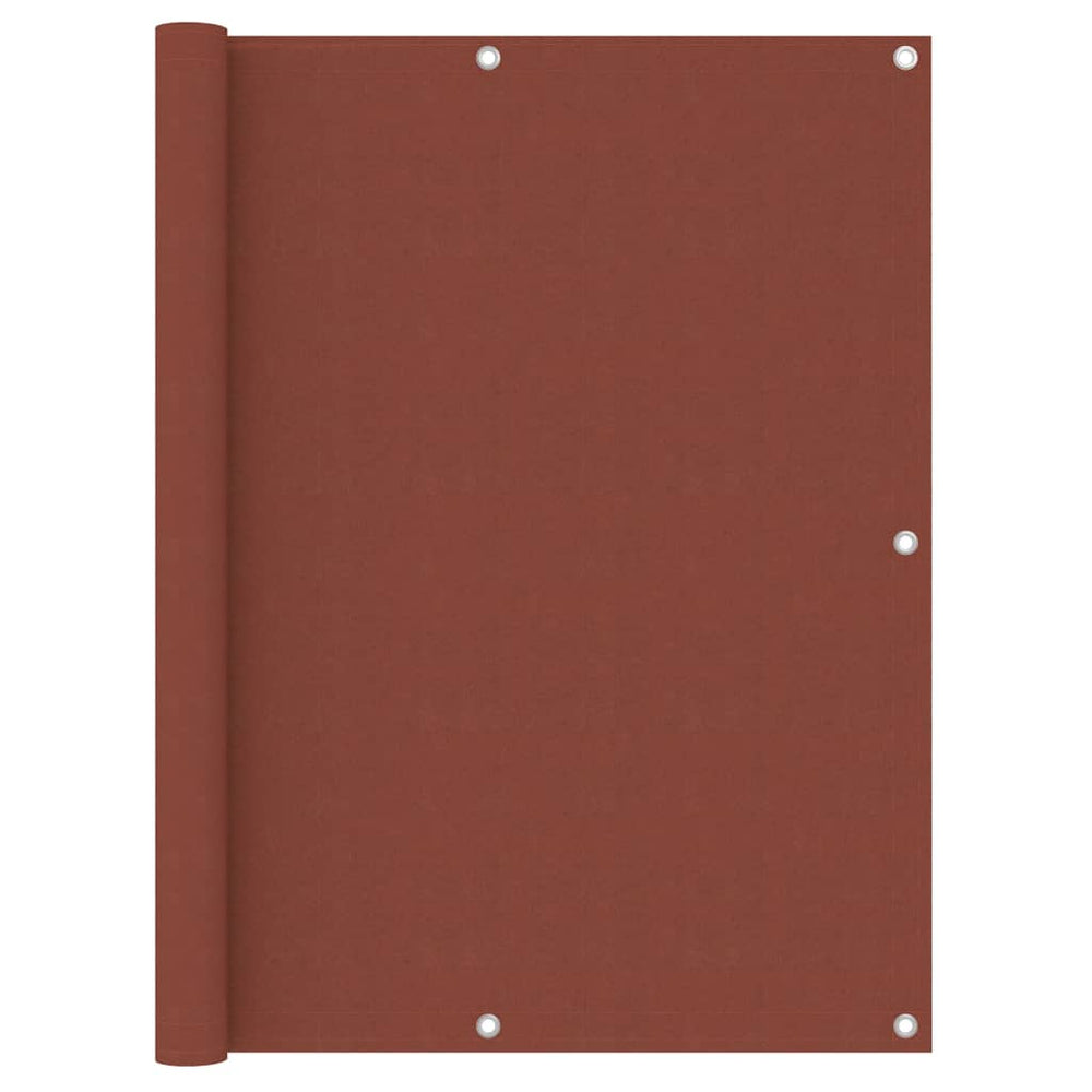 vidaXL Balcony Privacy Screen Terracotta Red 120x500 cm Oxford Fabric
