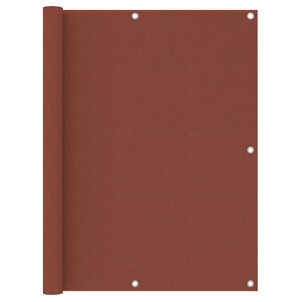 vidaXL Balcony Privacy Screen Terracotta Red 120x500 cm Oxford Fabric