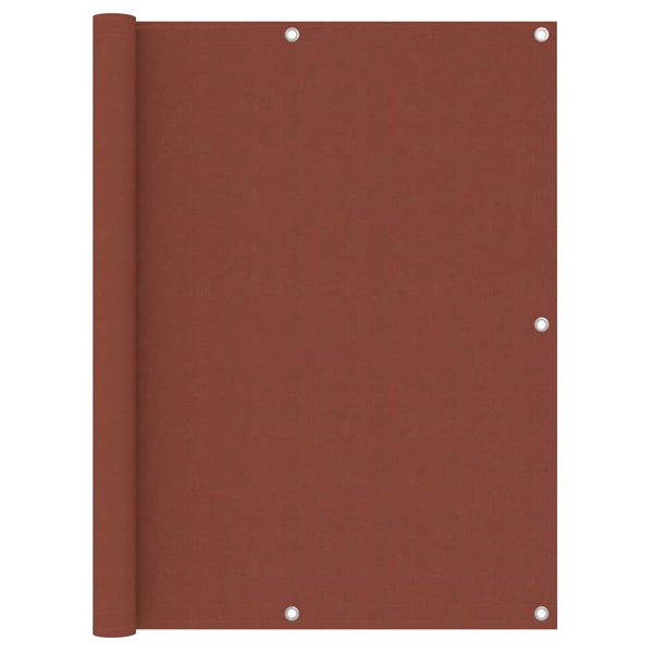 vidaXL Balcony Privacy Screen Terracotta Red 120x500 cm Oxford Fabric