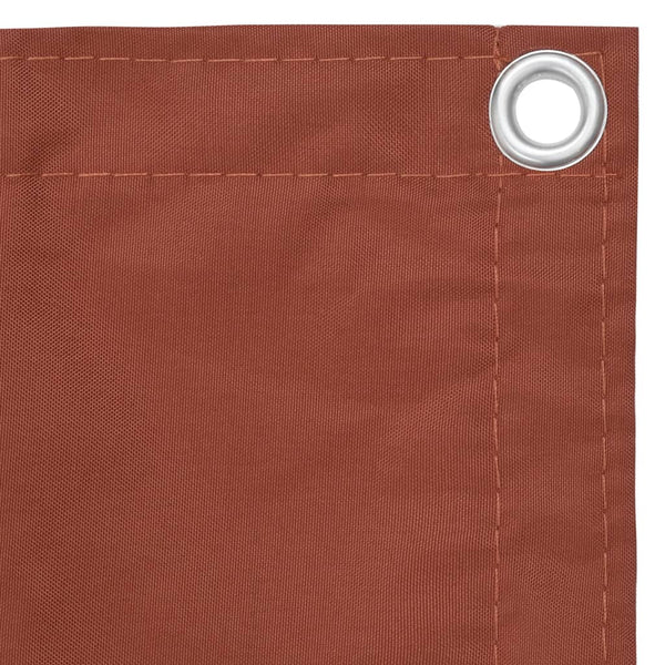 vidaXL Balcony Privacy Screen Terracotta Red 120x500 cm Oxford Fabric