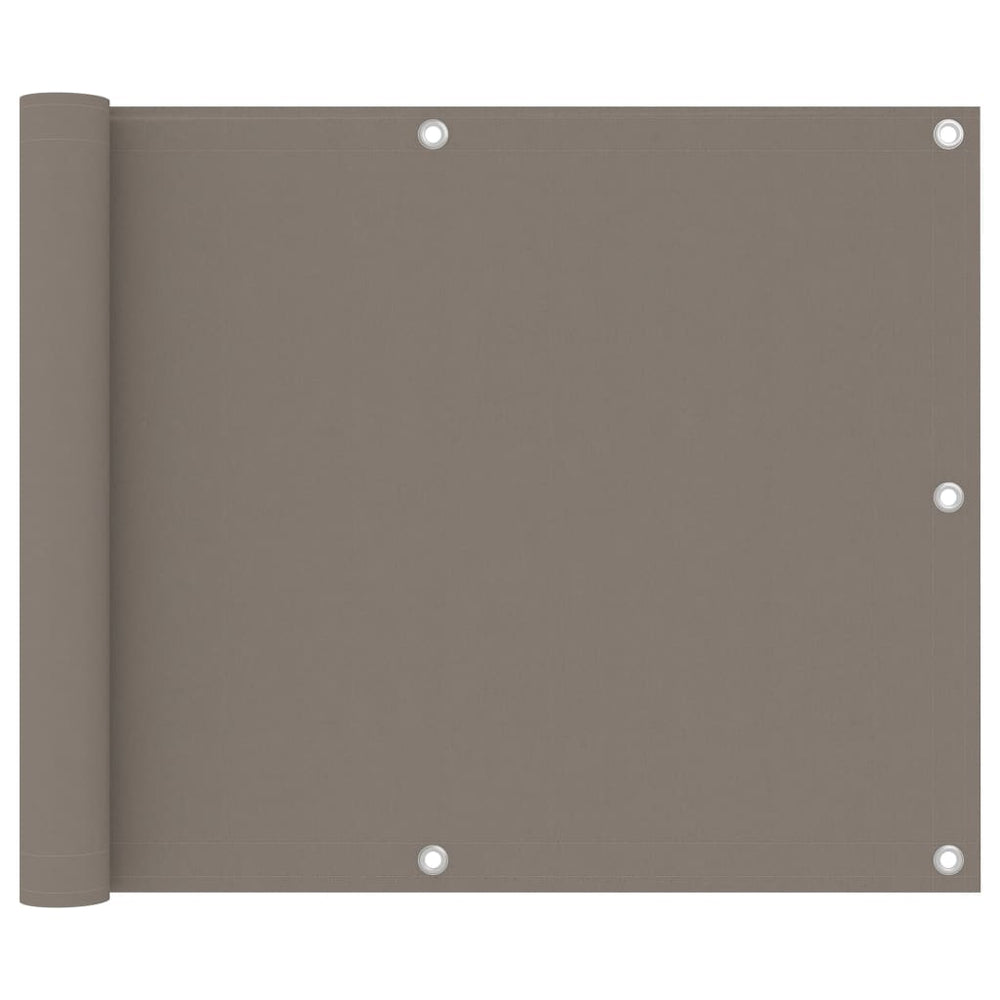 vidaXL Balcony Privacy Screen Taupe 75x300 cm Oxford Fabric