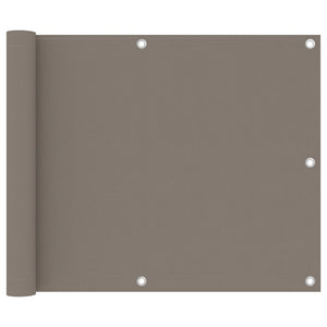 vidaXL Balcony Privacy Screen Taupe 75x300 cm Oxford Fabric