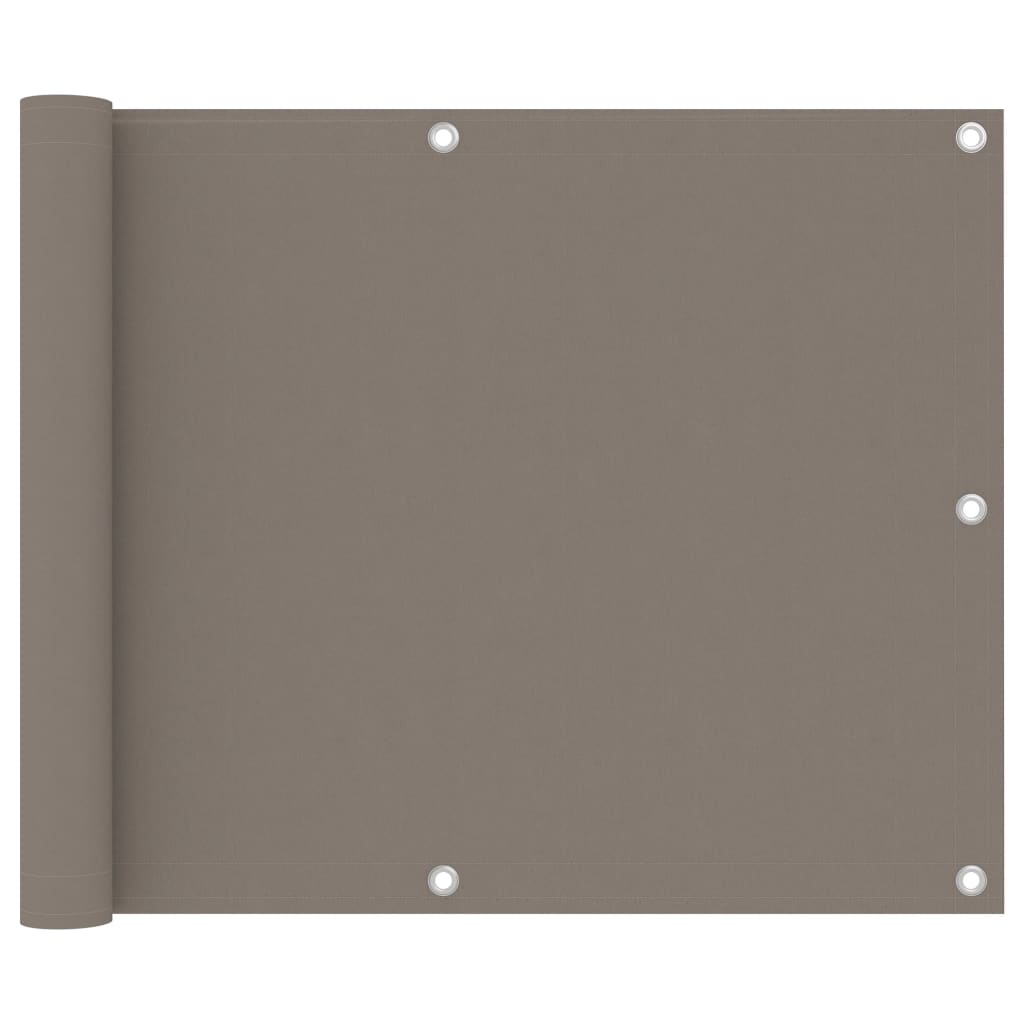 vidaXL Balcony Privacy Screen Taupe 75x300 cm Oxford Fabric