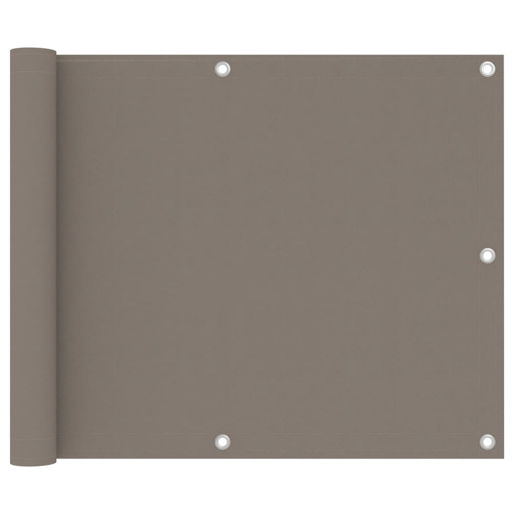 vidaXL Balcony Privacy Screen Taupe 75x400 cm Oxford Fabric
