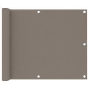 vidaXL Balcony Privacy Screen Taupe 75x400 cm Oxford Fabric