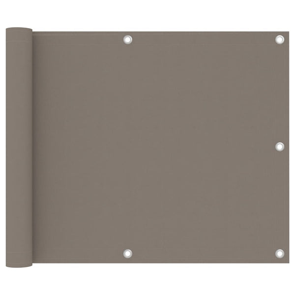 vidaXL Balcony Privacy Screen Taupe 75x400 cm Oxford Fabric