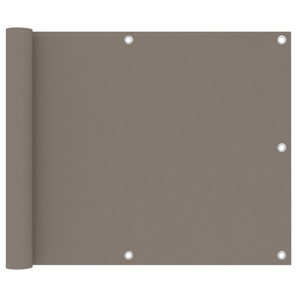 vidaXL Balcony Privacy Screen Taupe 75x500 cm Oxford Fabric