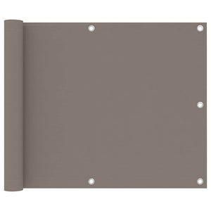 vidaXL Balcony Privacy Screen Taupe 75x600 cm Oxford Fabric