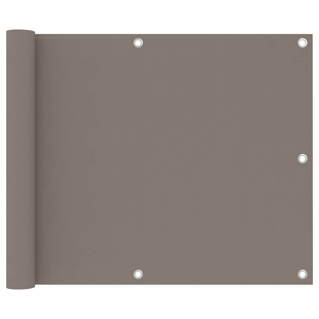 vidaXL Balcony Privacy Screen Taupe 75x600 cm Oxford Fabric