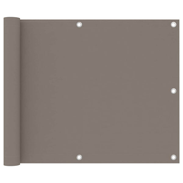 vidaXL Balcony Privacy Screen Taupe 75x600 cm Oxford Fabric