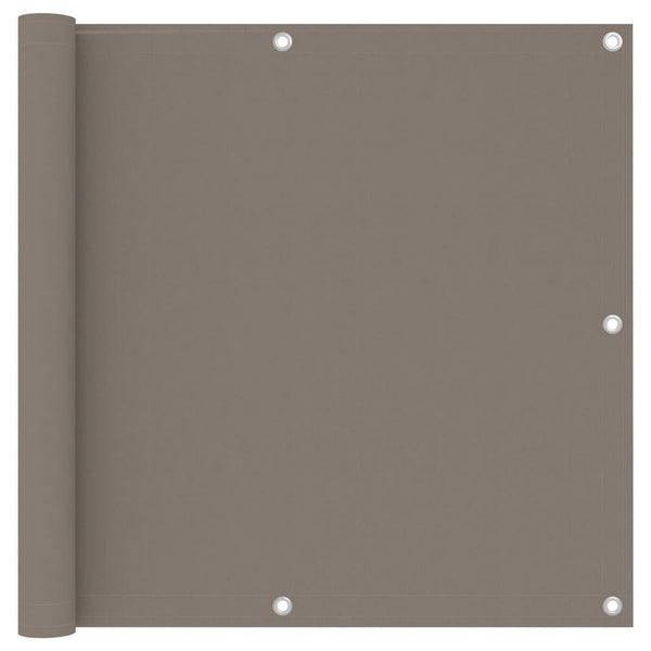 vidaXL Balcony Privacy Screen Taupe 90x400 cm Oxford Fabric