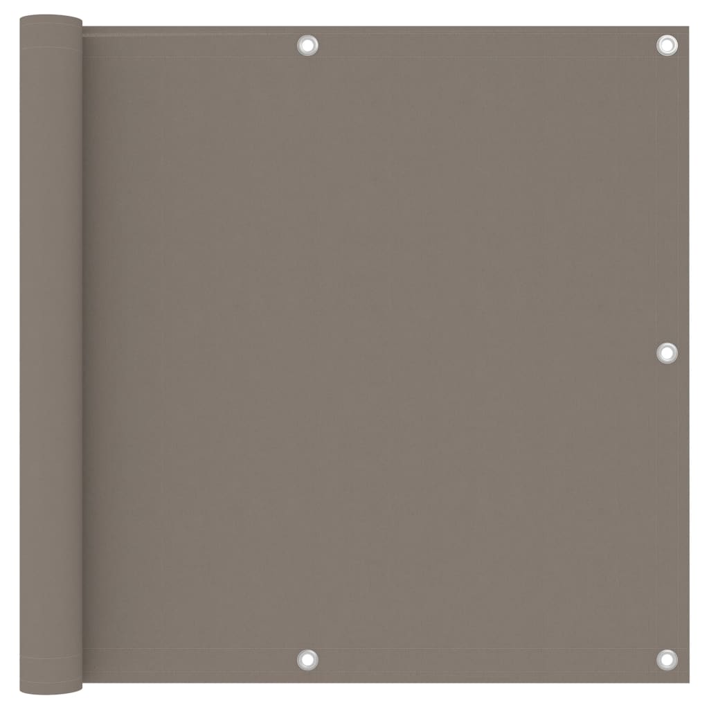 vidaXL Balcony Privacy Screen Taupe 90x500 cm Oxford Fabric