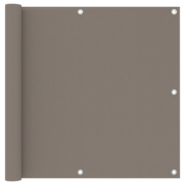 vidaXL Balcony Privacy Screen Taupe 90x500 cm Oxford Fabric