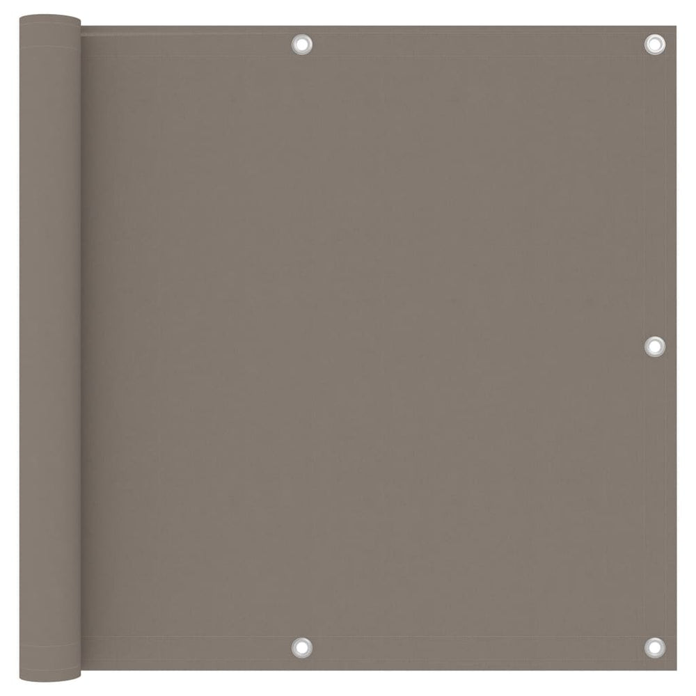 vidaXL Balcony Privacy Screen Taupe 90x600 cm Oxford Fabric