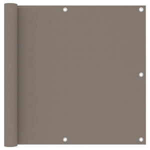vidaXL Balcony Privacy Screen Taupe 90x600 cm Oxford Fabric