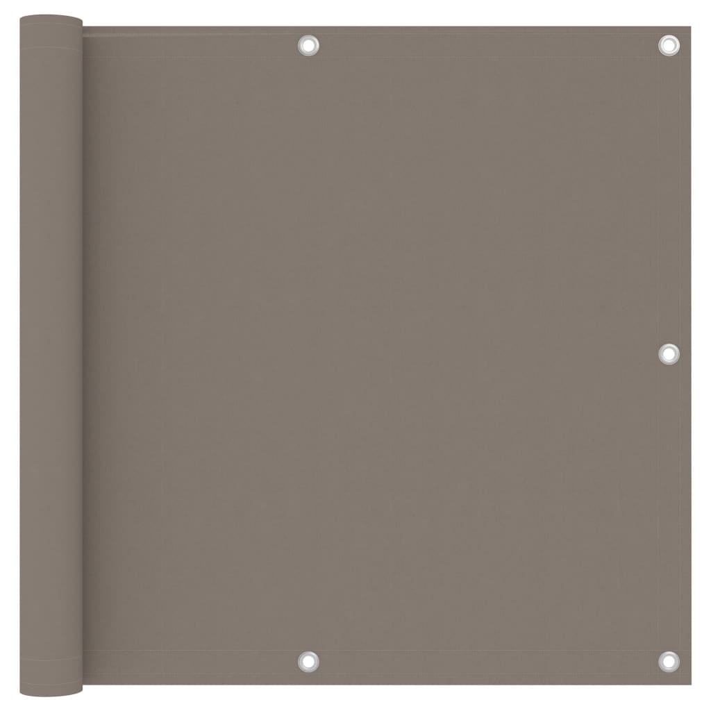 vidaXL Balcony Privacy Screen Taupe 90x600 cm Oxford Fabric