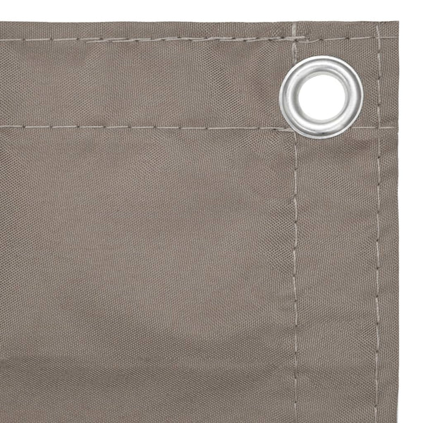 vidaXL Balcony Privacy Screen Taupe 90x600 cm Oxford Fabric