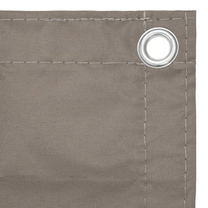 vidaXL Balcony Privacy Screen Taupe 120x400 cm Oxford Fabric