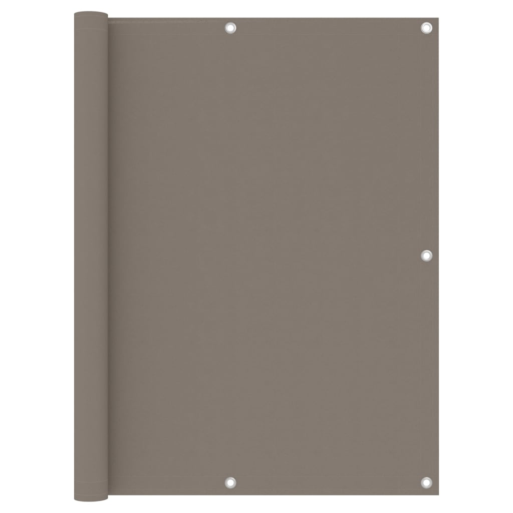 vidaXL Balcony Privacy Screen Taupe 120x500 cm Oxford Fabric