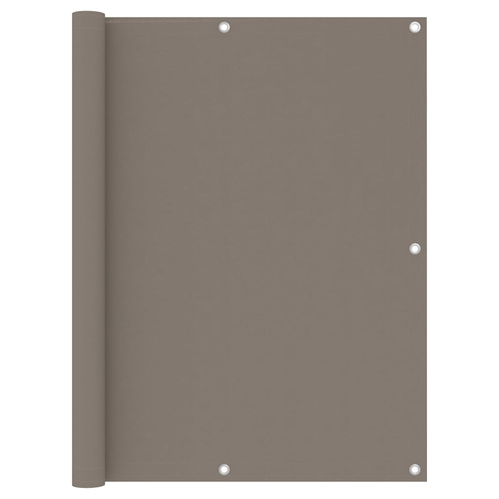 vidaXL Balcony Privacy Screen Taupe 120x600 cm Oxford Fabric