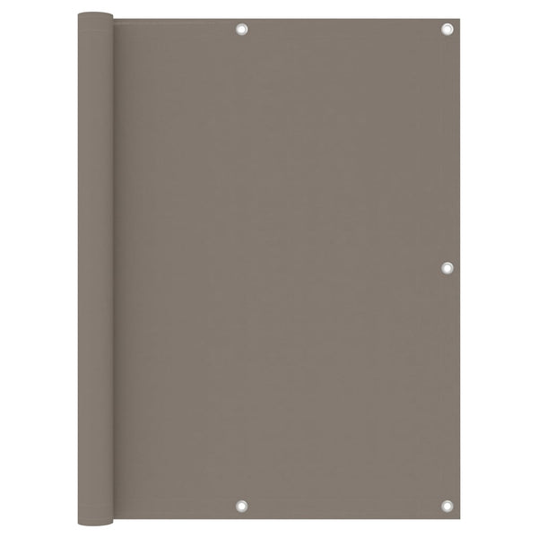 vidaXL Balcony Privacy Screen Taupe 120x600 cm Oxford Fabric